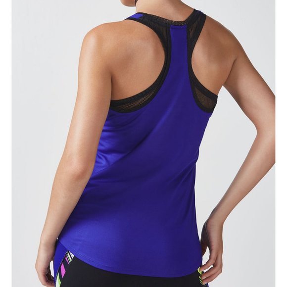 🌸3/$20🌸Fabletics Mosa Tank Top - Iris/Black - Picture 2 of 4